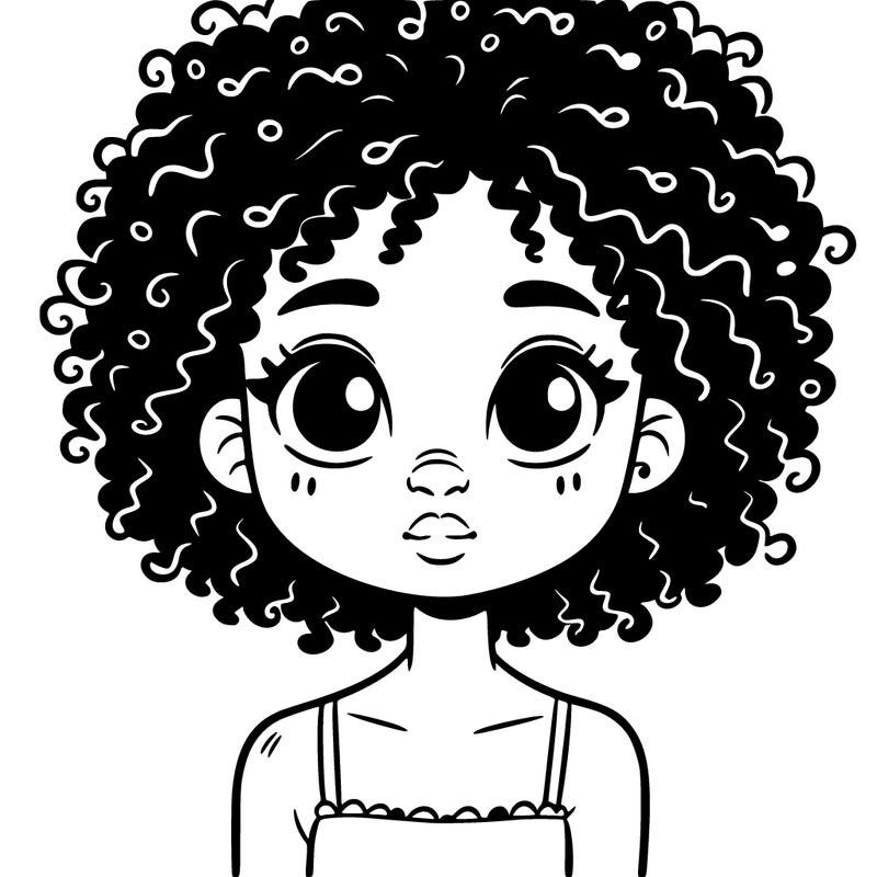 black teen girl with curly hair