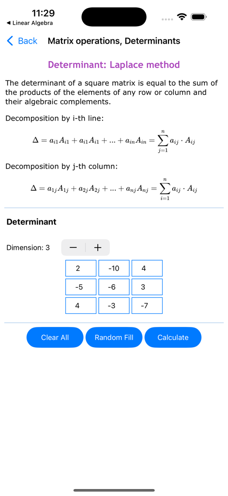 ALG Math Solver - ALG Math Solver Laplace method matrix determinant calculator