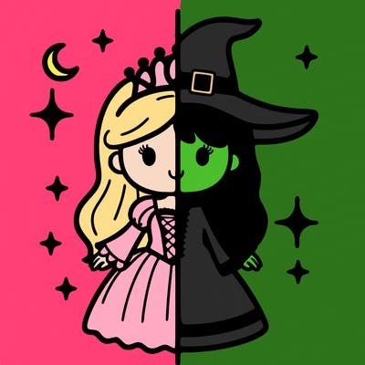 split princess and witch