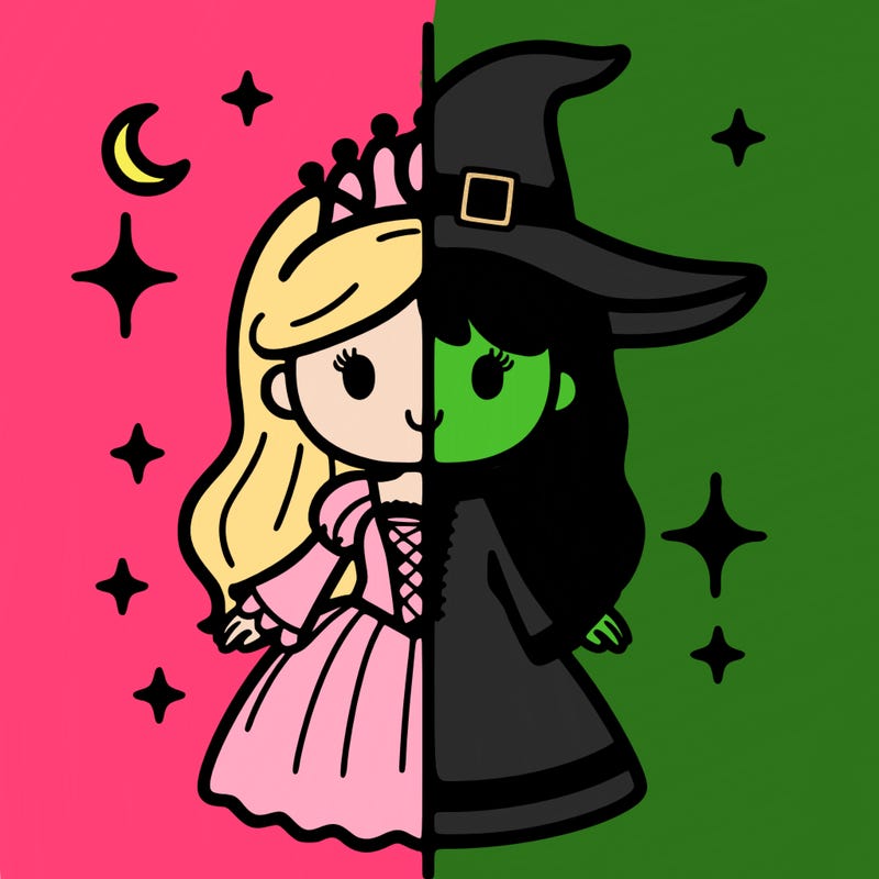 split princess and witch