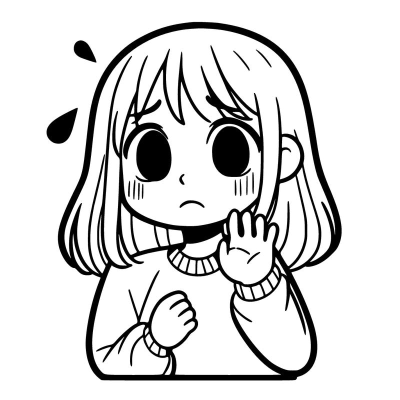 a girl who is afraid