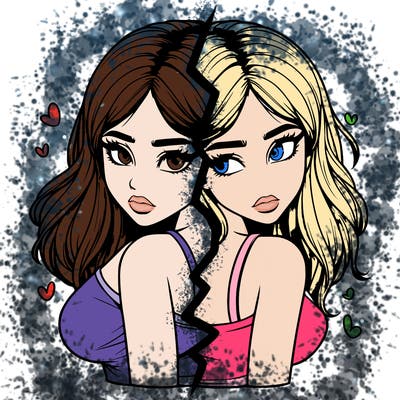 realistic girl split