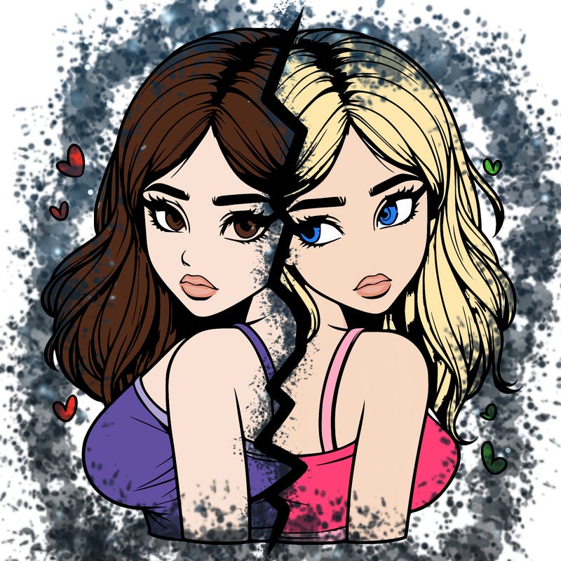 realistic girl split