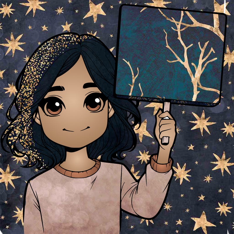 realistic girl holding up a sign