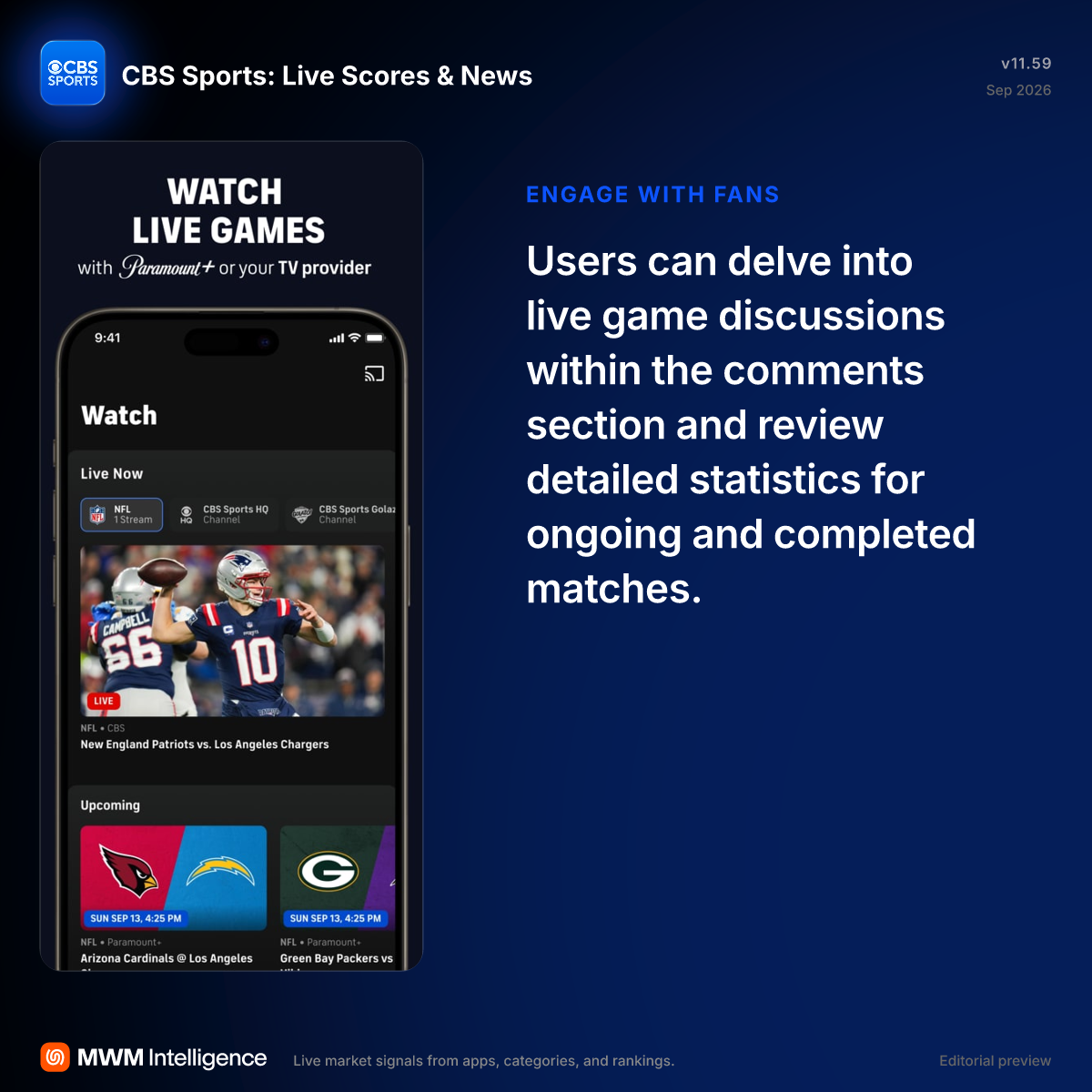 CBS Sports: Live Scores & News - Sports App | MWM
