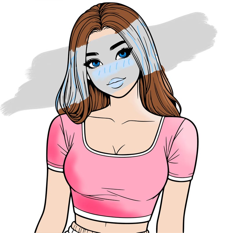 realistic girl with crop top