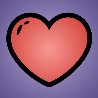 a blank heart
