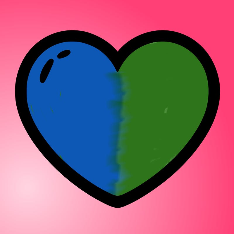 a blank heart