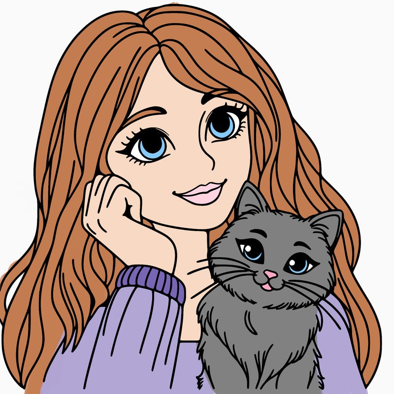 woman with cat