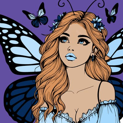 butterfly fairy realistic girl