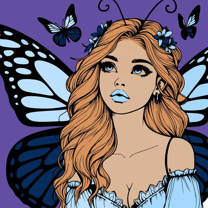butterfly fairy realistic girl