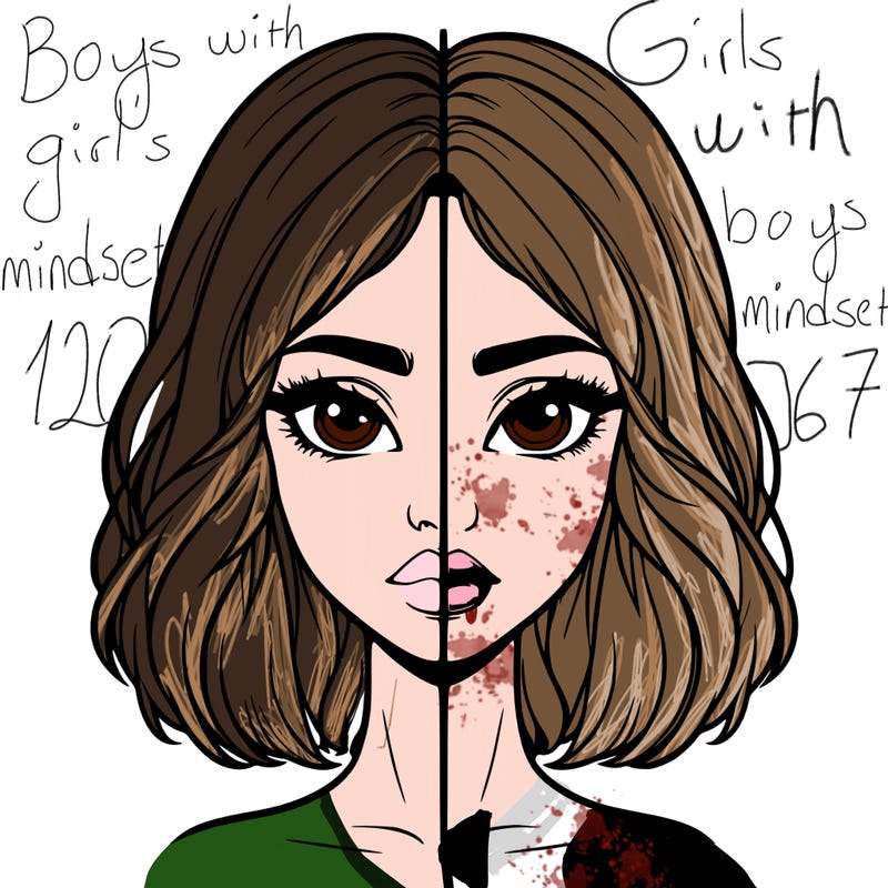 realistic girl split