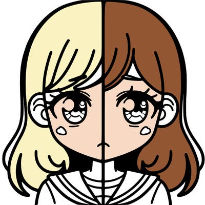 a split of a girl
