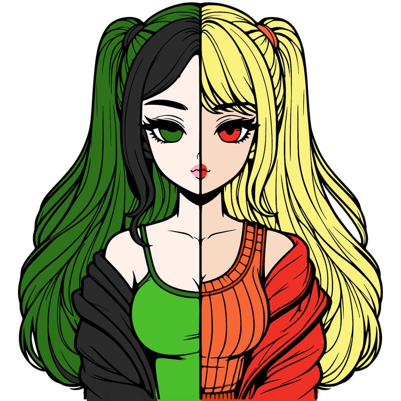 realistic girl split