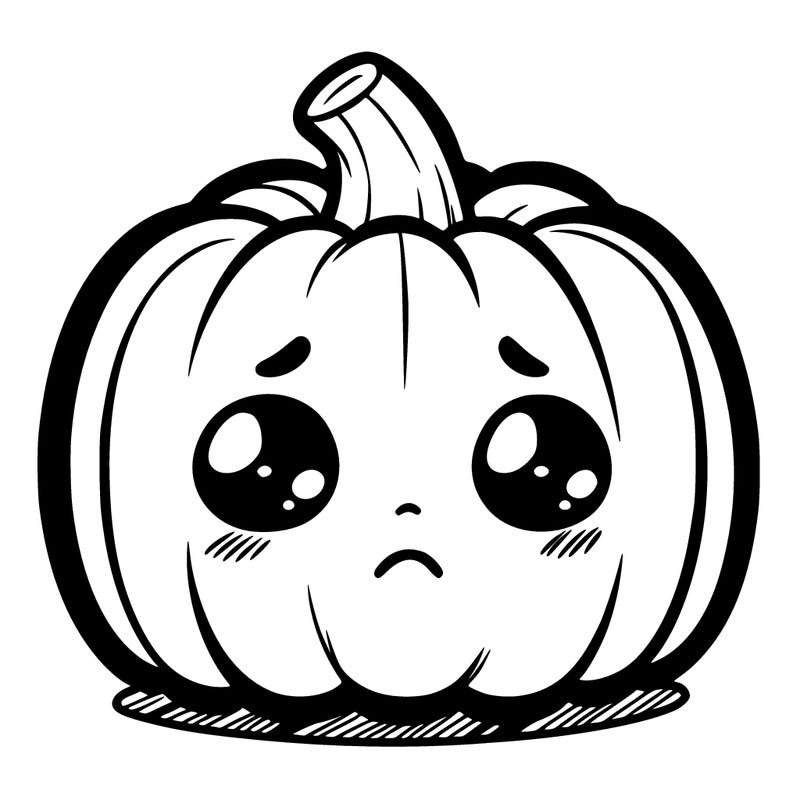 a little sad pumpkin