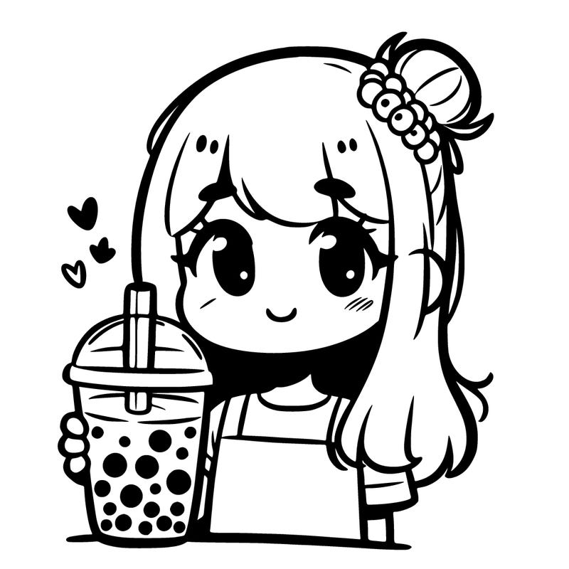 girl with boba