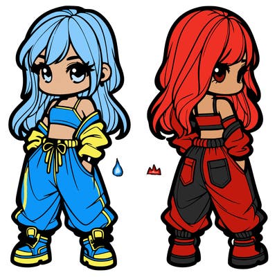 girl in crop top and baggy pants