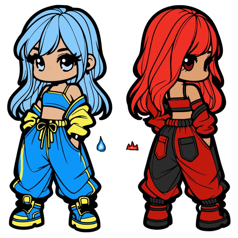 girl in crop top and baggy pants