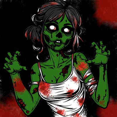 realistic zombie girl
