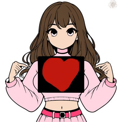 girl holding a blank sign in a long sleeve crop top