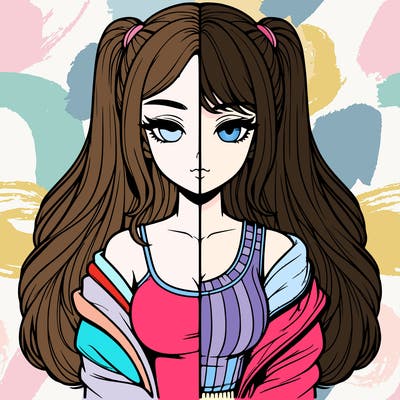 realistic girl split