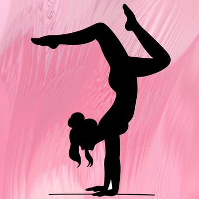 a woman doing a handstand