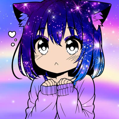 shy anime catgirl