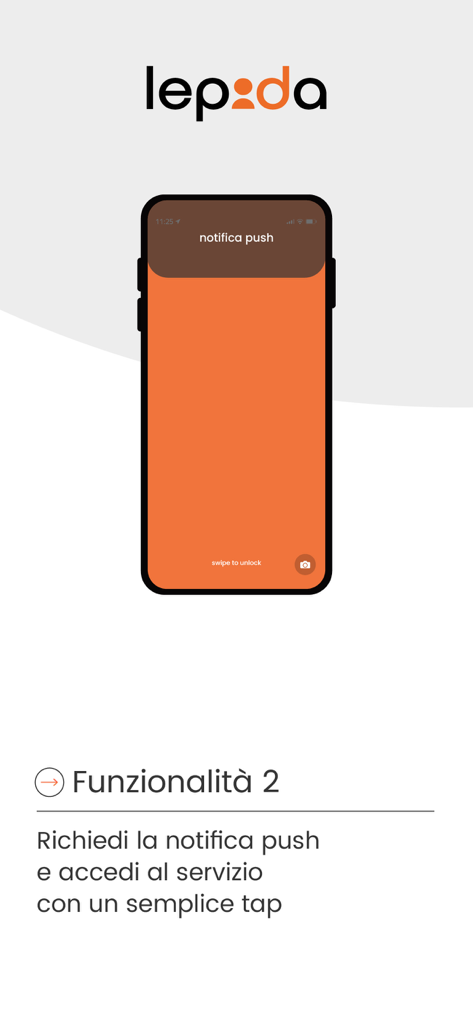 LepidaID - Interfaz de la aplicación móvil LepidaID que muestra notificaciones push para un inicio de sesión rápido en servicios SPID