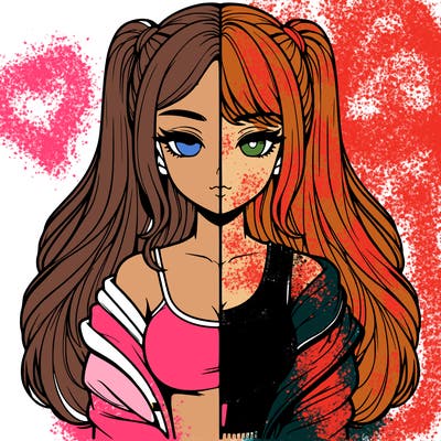 realistic girl split