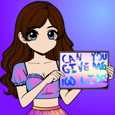 realistic pretty girl holding blank sign