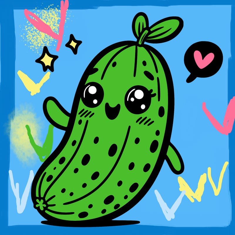 cute, cucumber