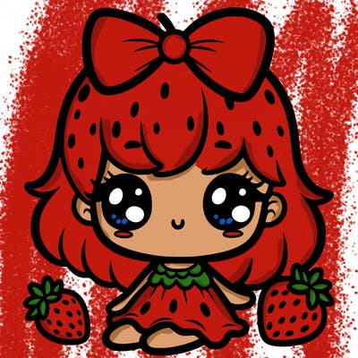 cute strawberry girl