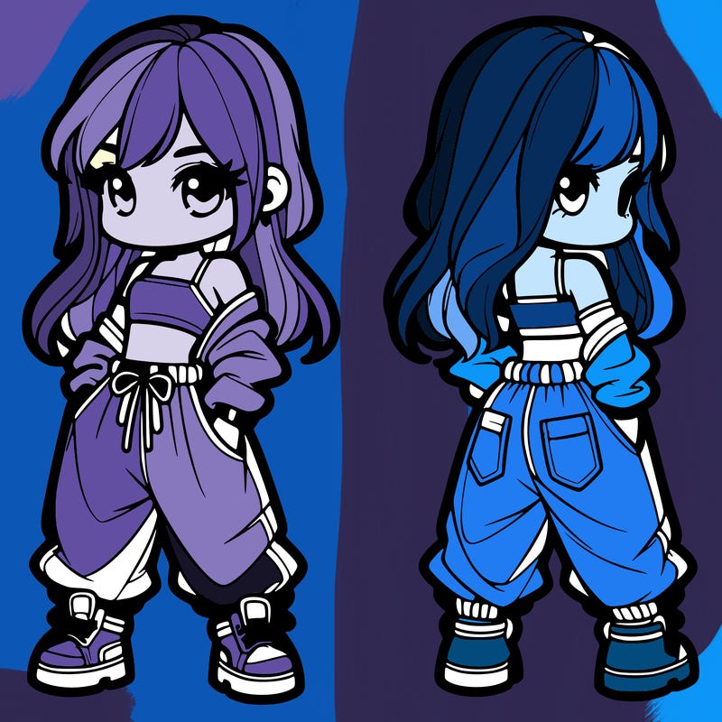 girl in crop top and baggy pants
