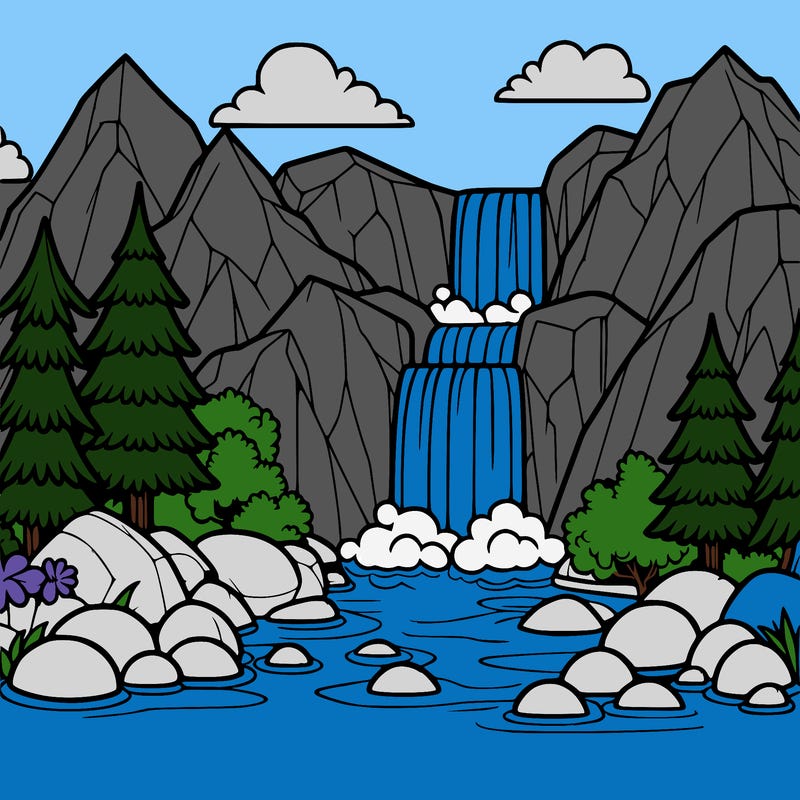 waterfall in mountain