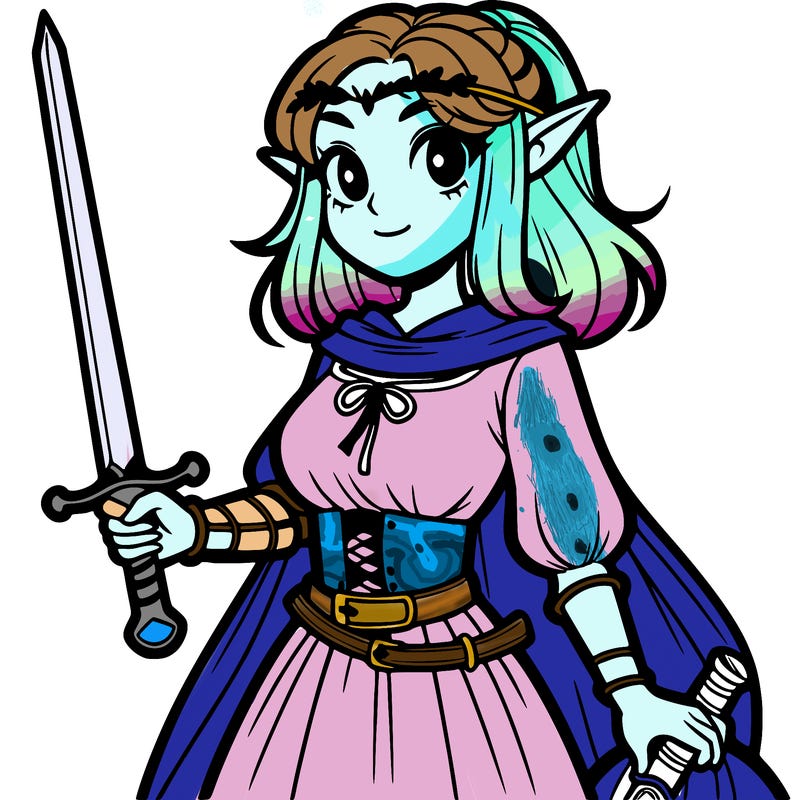 elf girl with a sword