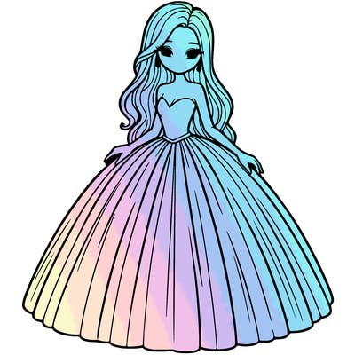 long ball gown, beautiful woman