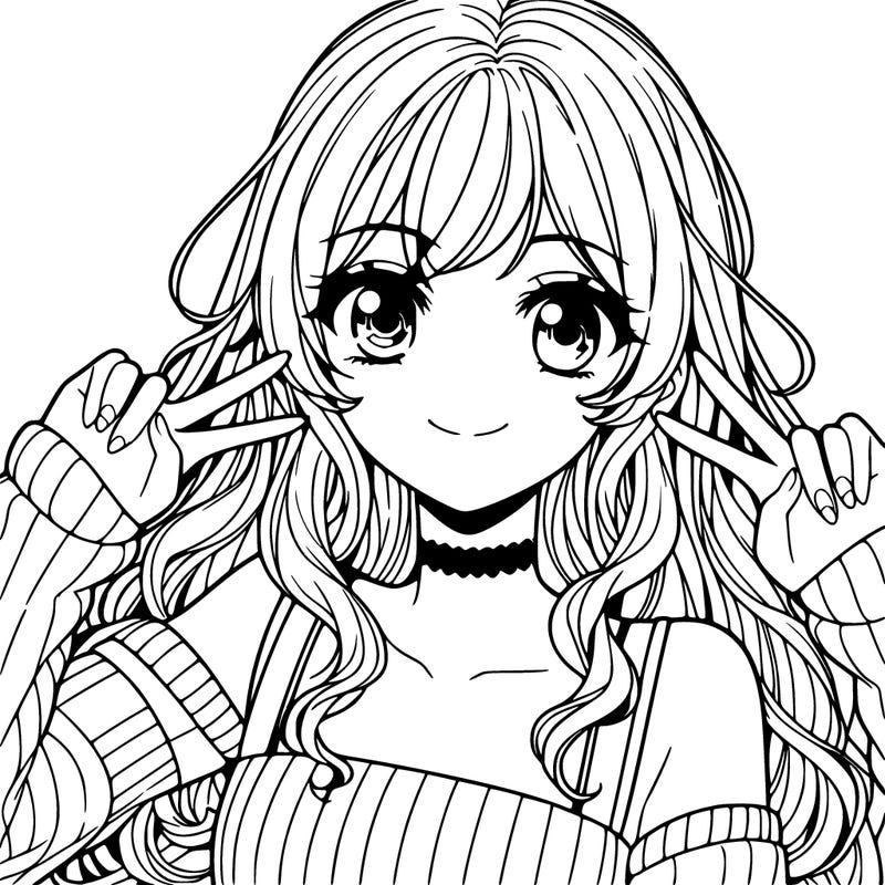 pretty manga girl