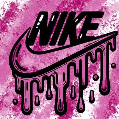 dripping nike logo