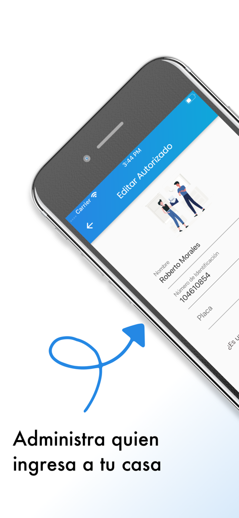 Hac - Mobile screen of Hac app for managing authorized visitor entry to a condominium