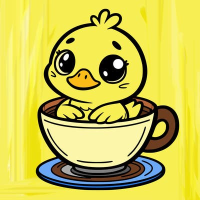 duck in a cup