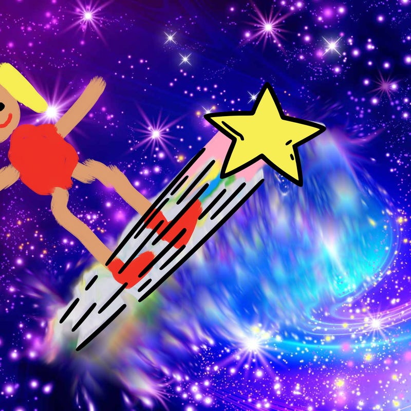 a shooting star in the sky