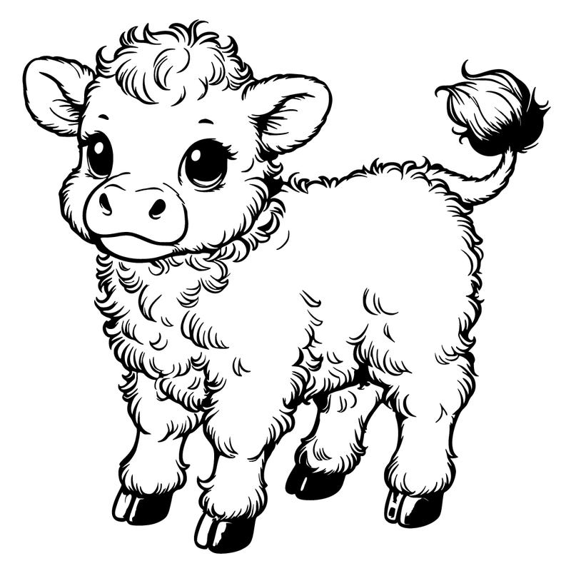 realistic baby cow that is fuzzy