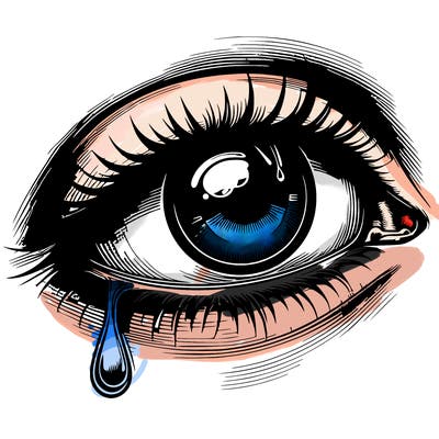 realistic eye one tear