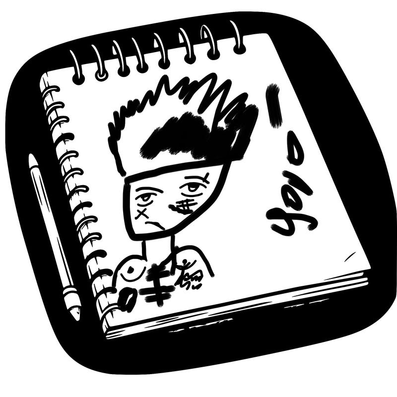 a blank sketch pad