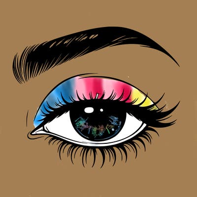 eye closed realistic