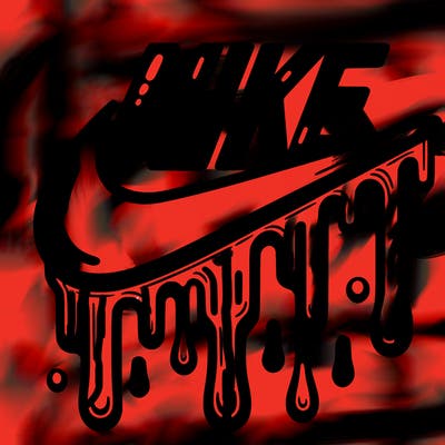 dripping nike logo