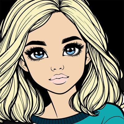 realistic girl whith cute eyes