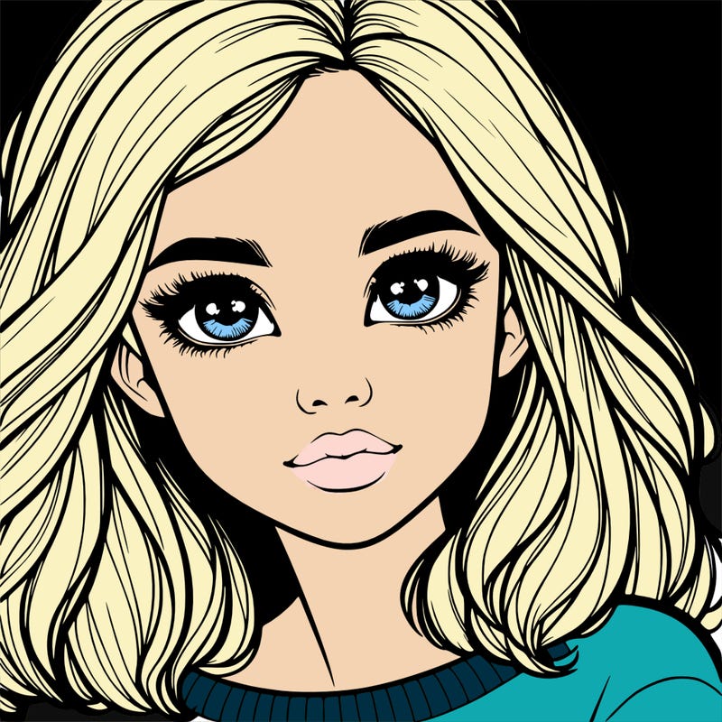 realistic girl whith cute eyes