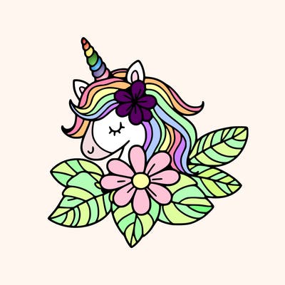 flower unicorn horn