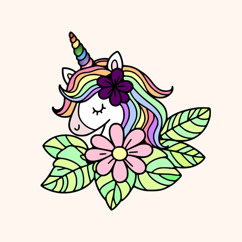 flower unicorn horn